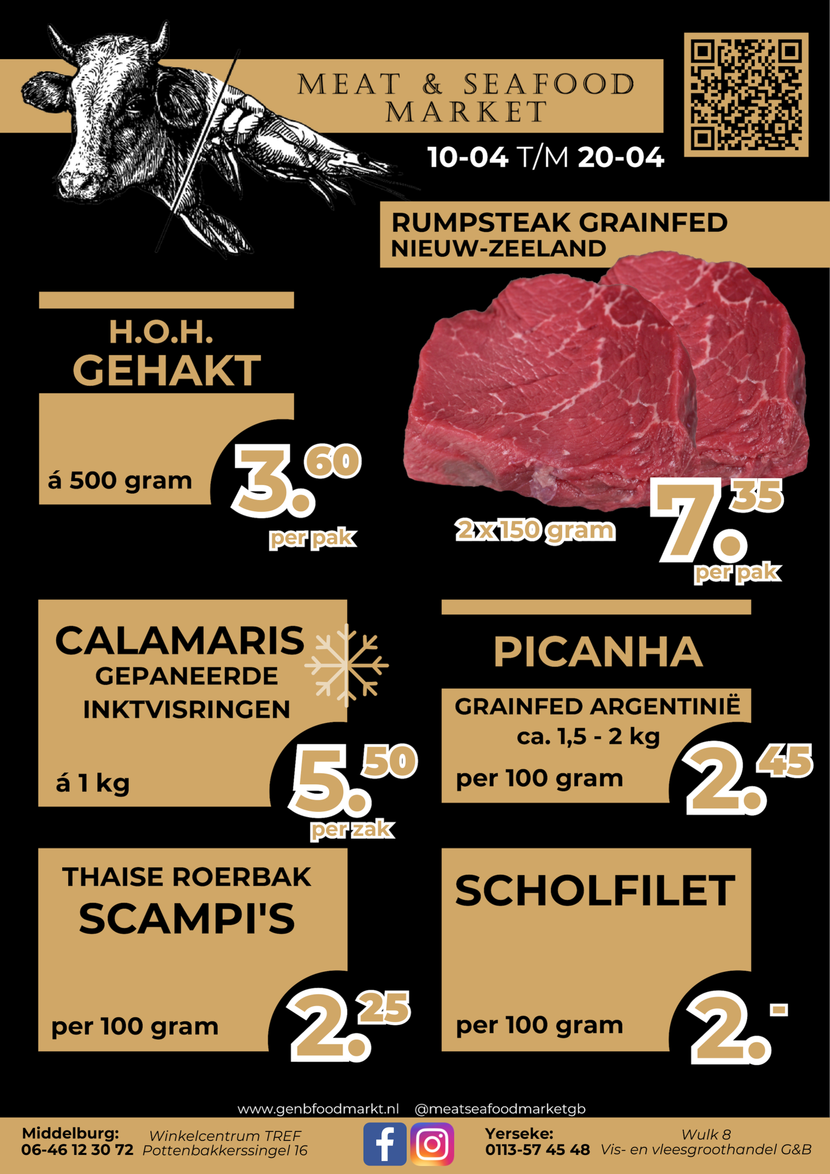 Weekaanbiedingen G&B meat & seafood market
